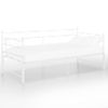 Estructura De Sofá Cama Extraíble Metal Blanco 90x200 Cm