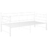 Estructura De Sofá Cama Extraíble Metal Blanco 90x200 Cm