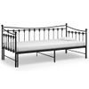 Estructura De Sofá Cama Extraíble De Metal Negro 90x200 Cm