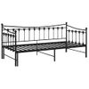 Estructura De Sofá Cama Extraíble De Metal Negro 90x200 Cm