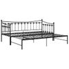 Estructura De Sofá Cama Extraíble De Metal Negro 90x200 Cm