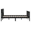 Estructura De Cama De Madera Maciza Negro 120x190 Cm