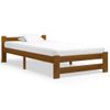 Estructura De Cama Madera Maciza Pino Marrón Miel 90x200 Cm