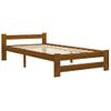 Estructura De Cama Madera Maciza Pino Marrón Miel 90x200 Cm