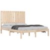 Estructura De Cama Madera Maciza Doble Pequeña 120x190 Cm