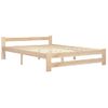 Estructura De Cama De Madera Maciza De Pino 120x200 Cm Marrón