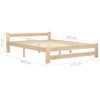 Estructura De Cama De Madera Maciza De Pino 120x200 Cm Marrón