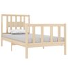 Estructura De Cama Madera Maciza 90x190 Cm Marrón