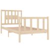 Estructura De Cama Madera Maciza 90x190 Cm Marrón