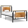 Estructura De Cama De Metal 90x200 Cm Negro