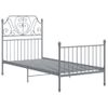 Estructura De Cama De Metal Gris 90x200 Cm