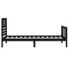 Estructura De Cama Madera Maciza Negro 90x200 Cm