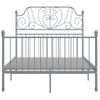 Estructura De Cama De Metal Gris 120x200 Cm