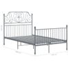 Estructura De Cama De Metal Gris 120x200 Cm