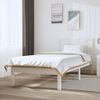 Estructura De Cama Madera Maciza De Pino Blanco 90x200 Cm