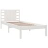 Estructura De Cama Madera Maciza De Pino Blanco 90x200 Cm