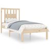 Estructura De Cama De Madera Maciza De Pino 90x200 Cm Marrón