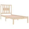 Estructura De Cama De Madera Maciza De Pino 90x200 Cm Marrón