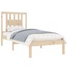 Estructura De Cama De Madera Maciza De Pino 90x200 Cm Marrón