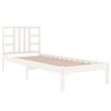 Estructura De Cama Madera Maciza De Pino Blanca 90x200 Cm