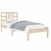 Estructura De Cama Dmadera Maciza De Pino 90x200 Cm Marrón