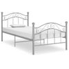 Estructura De Cama De Metal Gris 90x200 Cm