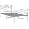 Estructura De Cama De Metal Gris 90x200 Cm