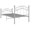 Estructura De Cama De Metal Gris 90x200 Cm