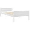 Estructura De Cama De Madera Maciza De Pino Blanca 100x200 Cm