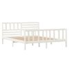 Estructura De Cama De Madera Maciza Blanca 140x190 Cm