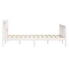 Estructura De Cama De Madera Maciza Blanca 140x190 Cm