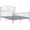 Estructura De Cama De Metal Gris 160x200 Cm