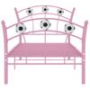 Estructura De Cama Con Diseño De Fútbol Metal Rosa 90x200 Cm