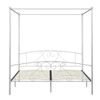 Estructura De Cama Con Dosel Metal Blanco 180x200 Cm