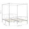 Estructura De Cama Con Dosel Metal Blanco 180x200 Cm