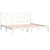 Estructura De Cama Madera Maciza De Pino Blanco 200x200 Cm