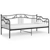 Estructura De Sofá Cama De Metal Negro 90x200 Cm