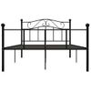 Estructura De Cama De Metal Negro 140x200 Cm