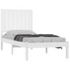 Estructura De Cama Individual Madera Maciza Blanco 75x190 Cm