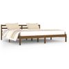 Estructura De Cama Madera Maciza De Pino Marrón Miel 200x200 Cm