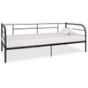 Estructura De Cama De Metal Negro 90x200 Cm