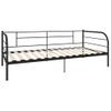 Estructura De Cama De Metal Negro 90x200 Cm