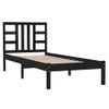 Estructura De Cama Madera Maciza Negra 100x200 Cm