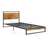 Estructura De Cama De Metal 90x200 Cm Negro