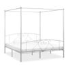 Estructura De Cama Con Dosel Metal Blanco 200x200 Cm