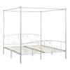 Estructura De Cama Con Dosel Metal Blanco 200x200 Cm