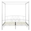 Estructura De Cama Con Dosel Metal Blanco 200x200 Cm