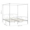 Estructura De Cama Con Dosel Metal Blanco 200x200 Cm