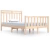 Estructura De Cama Doble Pequeña De Madera Maciza 120x190 Cm