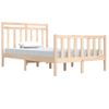 Estructura De Cama Doble Pequeña De Madera Maciza 120x190 Cm